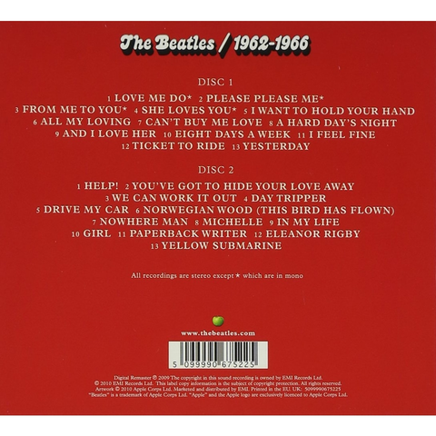 DOS CD's - THE BEATLES - THE BEATLES 1962 - 1966 - IMPORTADO