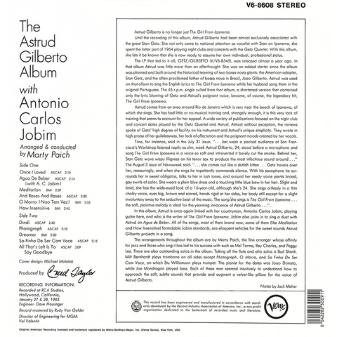 VINILO - ASTRUD GILBERTO - THE ASTRUD GILBERTO ALBUM - IMPORTADO