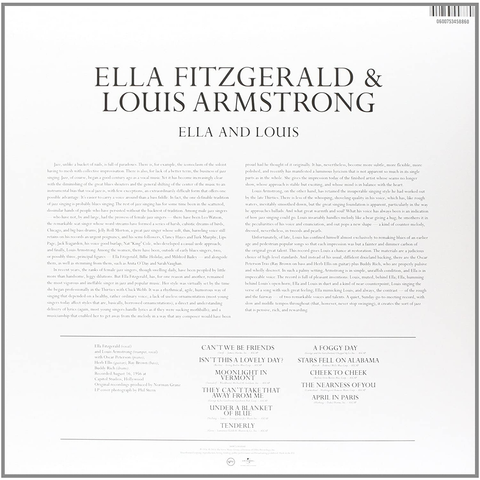 VINILO - ELLA FITZGERALD & LOUIS ARMSTRONG - ELLA AND LOUIS - IMPORTADO
