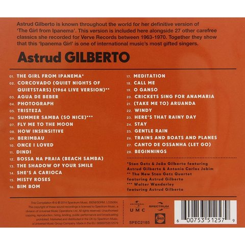 CD - ASTRUD GILBERTO - IPANEMA GIRL: THE VERY BEST OF - IMPORTADO
