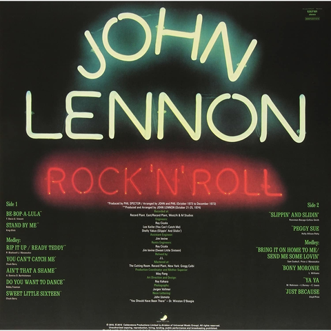 VINILO - JOHN LENNON - ROCK 'N' ROLL - IMPORTADO