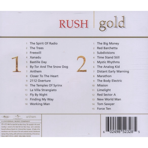 DOS CD's - RUSH - GOLD - IMPORTADO