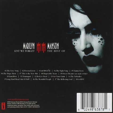 CD - MARILYN MANSON - LEST WE FORGET (THE BEST OF) - IMPORTADO