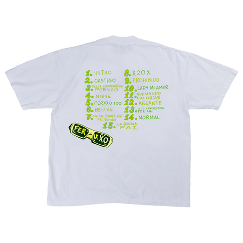 Feliz Cumpleaños Ferxxo Tracklist Camiseta - Blanca